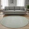 8' Sage And Fern Green Geometric Washable Round Rug With UV Protection