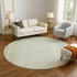 8' Sage And Fern Green Geometric Washable Round Rug With UV Protection