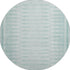 8' Turquoise And Aqua Geometric Washable Round Rug With UV Protection