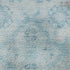 8' Sky Blue And Gray Medallion Washable Round Rug With UV Protection