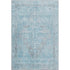8' X 10' Sky Blue And Gray Medallion Washable Area Rug With UV Protection