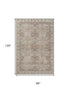 8' X 10' Beige Coffee And Gray Geometric Washable Area Rug With UV Protection