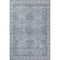 5' X 8' Blue And Gray Geometric Washable Area Rug With UV Protection