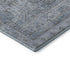 5' X 8' Blue And Gray Geometric Washable Area Rug With UV Protection
