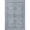 8' X 10' Blue And Gray Geometric Washable Area Rug With UV Protection