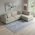 9' X 12' Blue And Gray Geometric Washable Area Rug With UV Protection