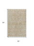 5' X 8' Beige And Taupe Geometric Washable Area Rug With UV Protection