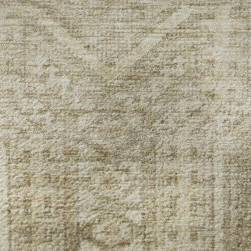 5' X 8' Beige And Taupe Geometric Washable Area Rug With UV Protection