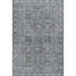 8' X 10' Chocolate And Blue Geometric Washable Area Rug With UV Protection