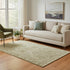 5' X 8' Khaki And Taupe Geometric Washable Area Rug With UV Protection