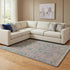 8' X 10' Orange And Teal Geometric Washable Area Rug With UV Protection