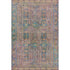 8' X 10' Orange And Teal Geometric Washable Area Rug With UV Protection