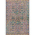 8' X 10' Orange And Teal Geometric Washable Area Rug With UV Protection