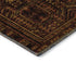 5' X 8' Rust And Black Geometric Washable Area Rug With UV Protection