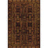 5' X 8' Rust And Black Geometric Washable Area Rug With UV Protection