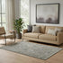5' X 8' Pewter And Gray Geometric Washable Area Rug With UV Protection