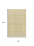 5' X 8' Wheat And Beige Geometric Washable Area Rug With UV Protection