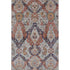 5' X 8' Blue Copper And Beige Ikat Washable Area Rug With UV Protection