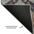 5' X 8' Blue Copper And Beige Ikat Washable Area Rug With UV Protection
