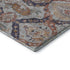 5' X 8' Blue Copper And Beige Ikat Washable Area Rug With UV Protection
