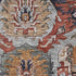 5' X 8' Blue Copper And Beige Ikat Washable Area Rug With UV Protection