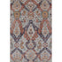 8' X 10' Blue Copper And Beige Ikat Washable Area Rug With UV Protection