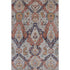 8' X 10' Blue Copper And Beige Ikat Washable Area Rug With UV Protection