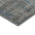 5' X 8' Brown And Blue Floral Washable Area Rug With UV Protection