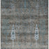 5' X 8' Brown And Blue Floral Washable Area Rug With UV Protection