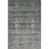 8' X 10' Brown And Blue Floral Washable Area Rug With UV Protection