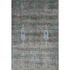 8' X 10' Brown And Blue Floral Washable Area Rug With UV Protection