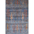 5' X 8' Blue And Rust Floral Washable Area Rug With UV Protection