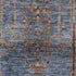 5' X 8' Blue And Rust Floral Washable Area Rug With UV Protection