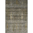 8' X 10' Pewter And Gold Floral Washable Area Rug With UV Protection