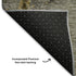 8' X 10' Pewter And Gold Floral Washable Area Rug With UV Protection