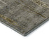 8' X 10' Pewter And Gold Floral Washable Area Rug With UV Protection