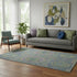 5' X 8' Blue Purple And Green Medallion Washable Area Rug With UV Protection