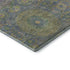5' X 8' Blue Purple And Green Medallion Washable Area Rug With UV Protection