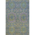 9' X 12' Blue Purple And Green Medallion Washable Area Rug With UV Protection