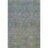 9' X 12' Blue Purple And Green Medallion Washable Area Rug With UV Protection