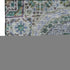 8' X 10' Green Blue And Gray Medallion Washable Area Rug With UV Protection