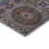 8' Purple Teal And Red Medallion Washable Round Rug With UV Protection