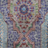 8' Purple Teal And Red Medallion Washable Round Rug With UV Protection