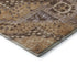 9' X 12' Copper Beige And Gray Diamond Washable Area Rug With UV Protection