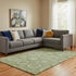 8' X 10' Artichoke Green And Sage Abstract Geometric Washable Area Rug With UV Protection