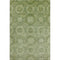 8' X 10' Artichoke Green And Sage Abstract Geometric Washable Area Rug With UV Protection