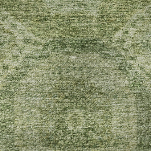 8' X 10' Artichoke Green And Sage Abstract Geometric Washable Area Rug With UV Protection