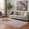 5' X 8' Blush And Purple Abstract Geometric Washable Area Rug With UV Protection