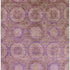 5' X 8' Blush And Purple Abstract Geometric Washable Area Rug With UV Protection