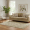 5' X 8' Brown And Beige Abstract Geometric Washable Area Rug With UV Protection